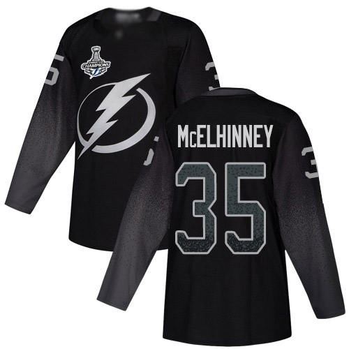 Adidas Tampa Bay Lightning Men #35 Curtis McElhinney Black Alternate Authentic 2020 Stanley Cup Champions Stitched NHL Jersey->tampa bay lightning->NHL Jersey